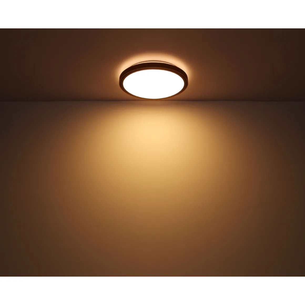 LED DL Bruno D43,7cm holz-schwarz24W 1000lm CCT3000/4500/6000K