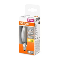 LED Kerze E14 250lm 2.700K 25 WErsatz warmweiss Filament matt