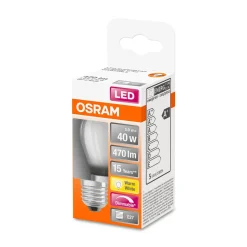 LED Tropfen dim E27 470lm 27K 40 WErsatz warmweiss Filament matt