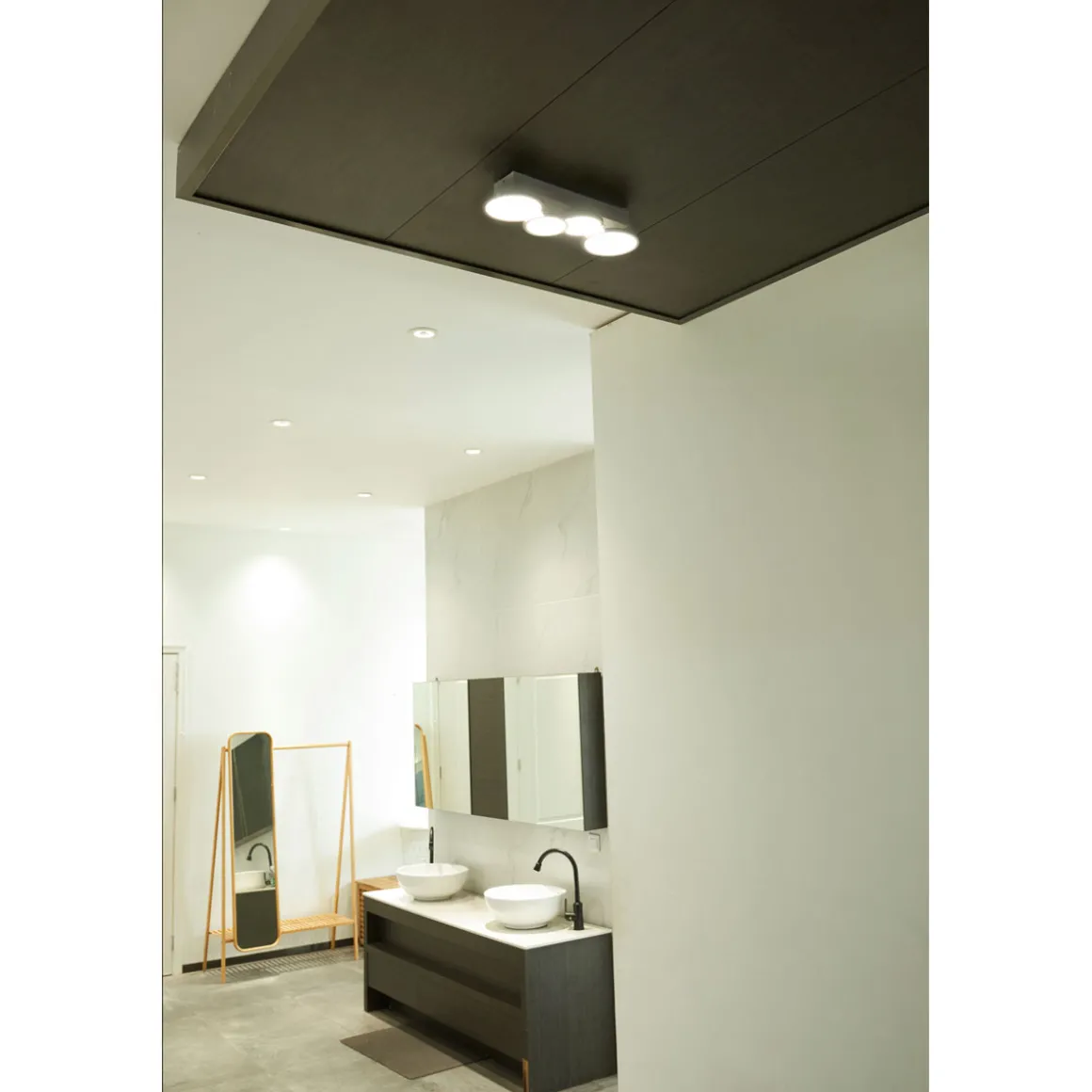 Lightme Badleuchte Aqua IP 44 4er Deckenleuchte Chrom