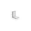 L-Stein 40x25x40x8 cm Anthrazit, mitFase