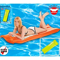 Luftmatratze 2 Luftkammern 177 x 60 cm sortiert orange oder grün