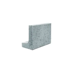 Mini L-Stein 30x20x40x6 cm Grau, mitFase