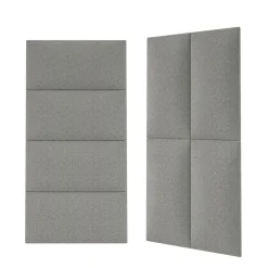 Mollis Polsterpaneele grau 60 x 30 cm