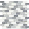 Mosaikfliese Nero Mix getrommelt 30,5 x 30,5 cm