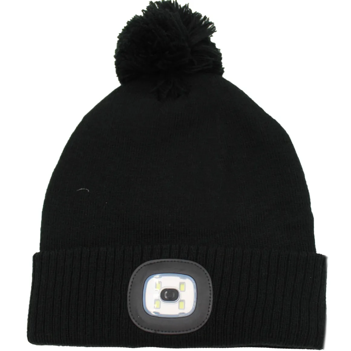 Mütze mit Bommel und LED Lampe
