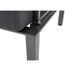 MWH Lounge-Set Widoo, 3-teilig,Aluminium eisengrau