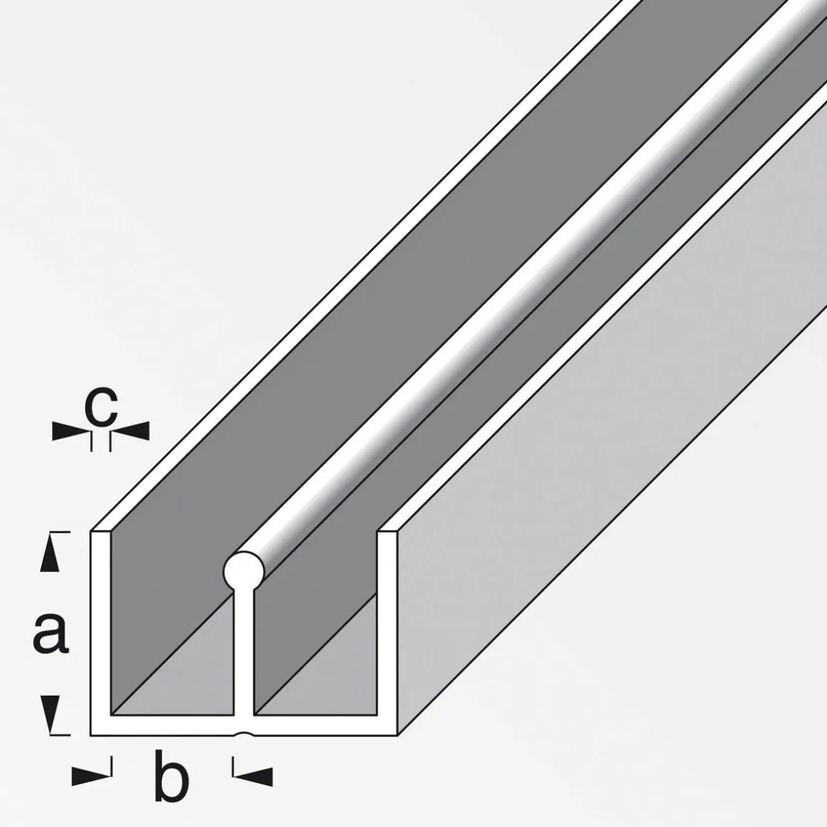 MyTool Führungsschienenprofil unten 6 x 18 x 6 mm 1mweiß