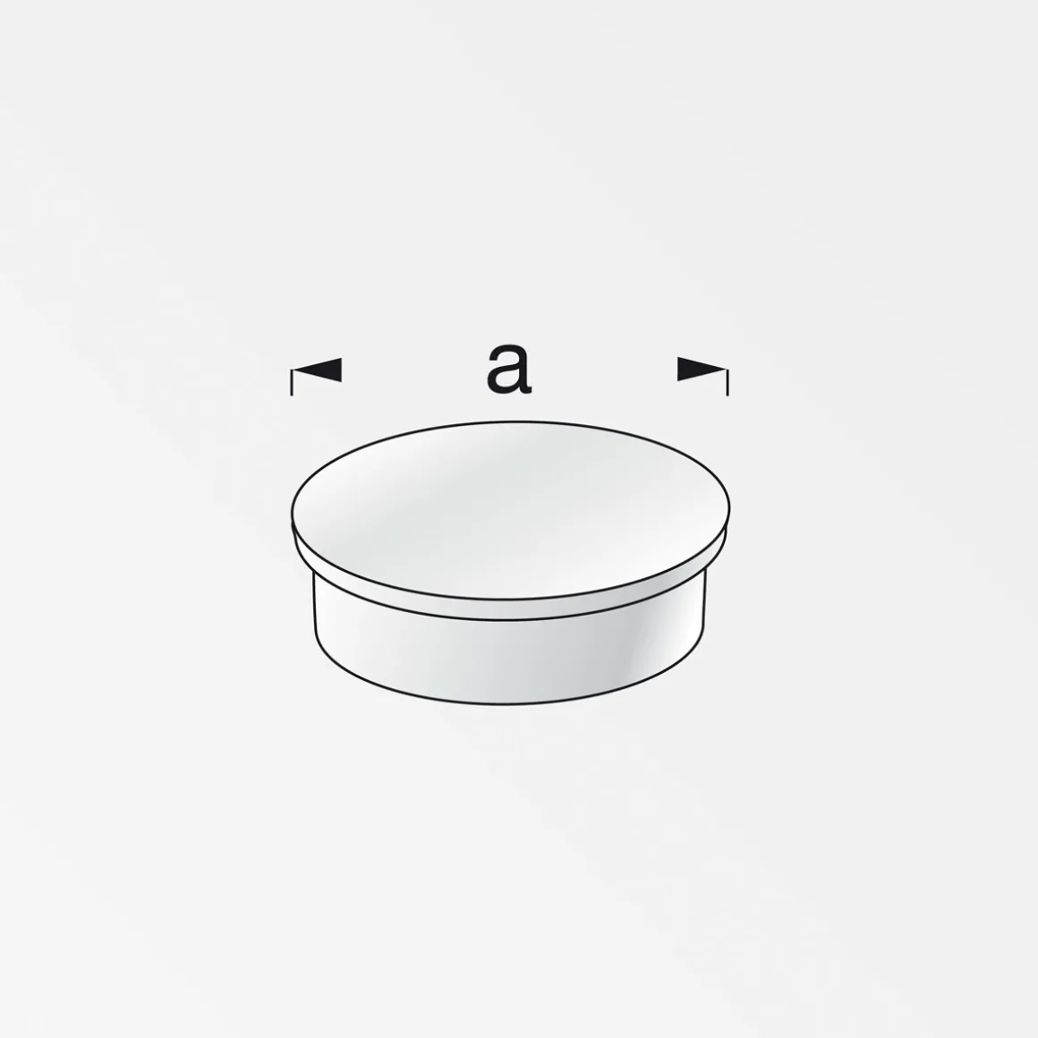 MyTool Magnet 30 mm weiß 2 Stück