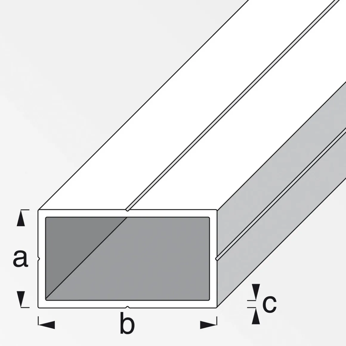 MyTool Rechteckrohr 19,5 x 35,5 mm 2,5m blank