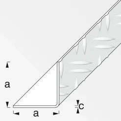 MyTool Riffelblechwinkel 35,5 mm 2,5m gleichschenklig blank