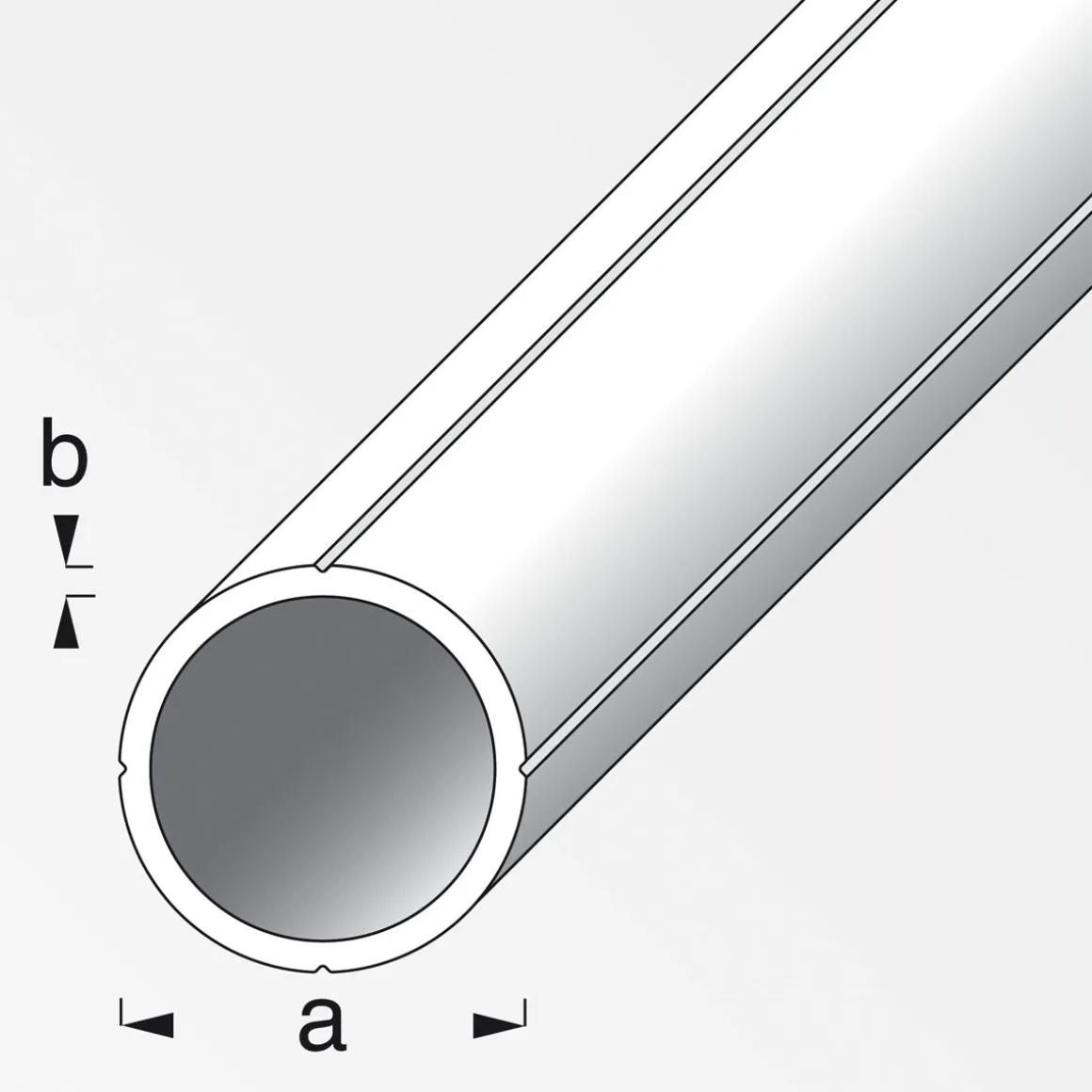 MyTool Rundrohr 11,5 mm 1m weiß Kunststoff