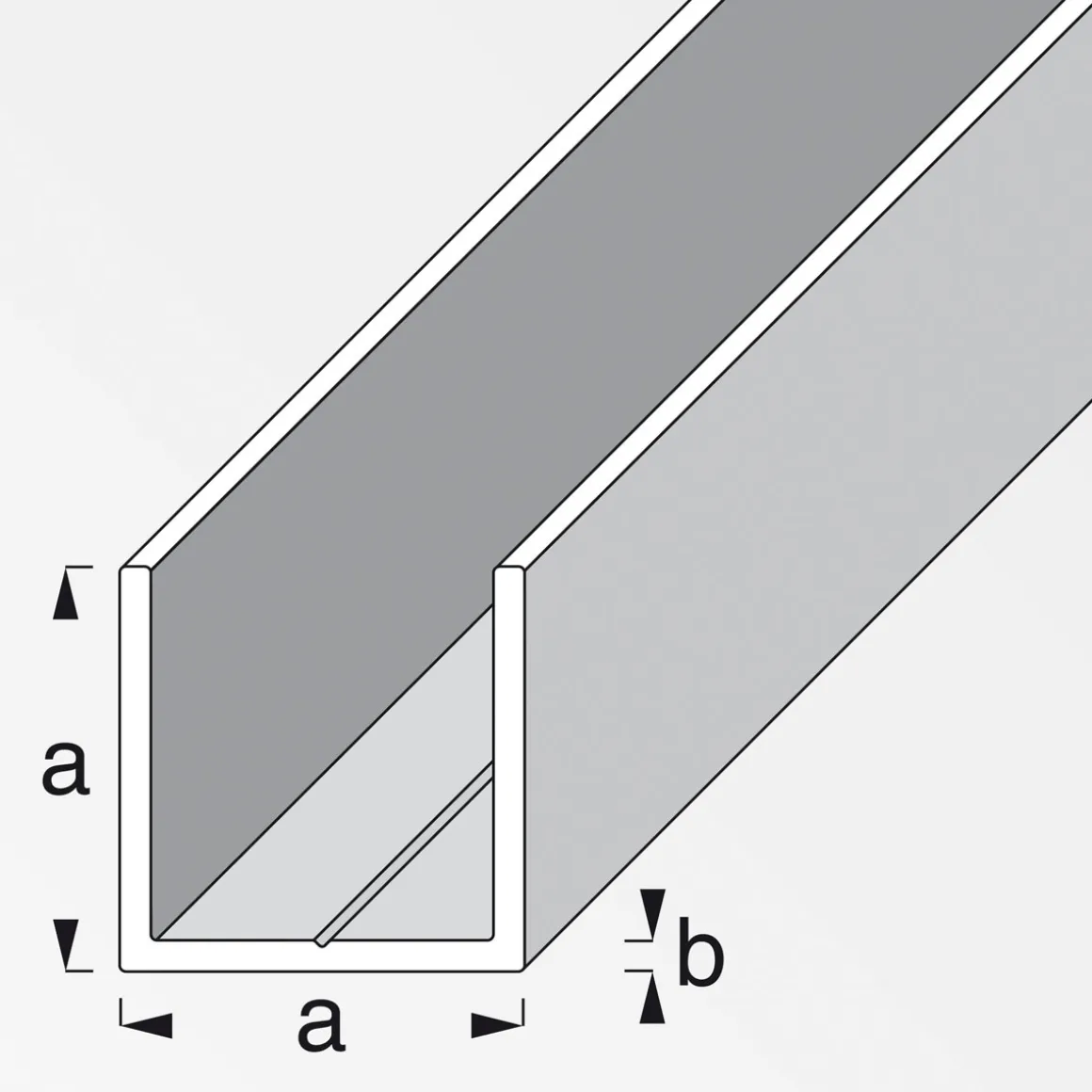 MyTool U-Profil 15,5 mm 2,5m weiß