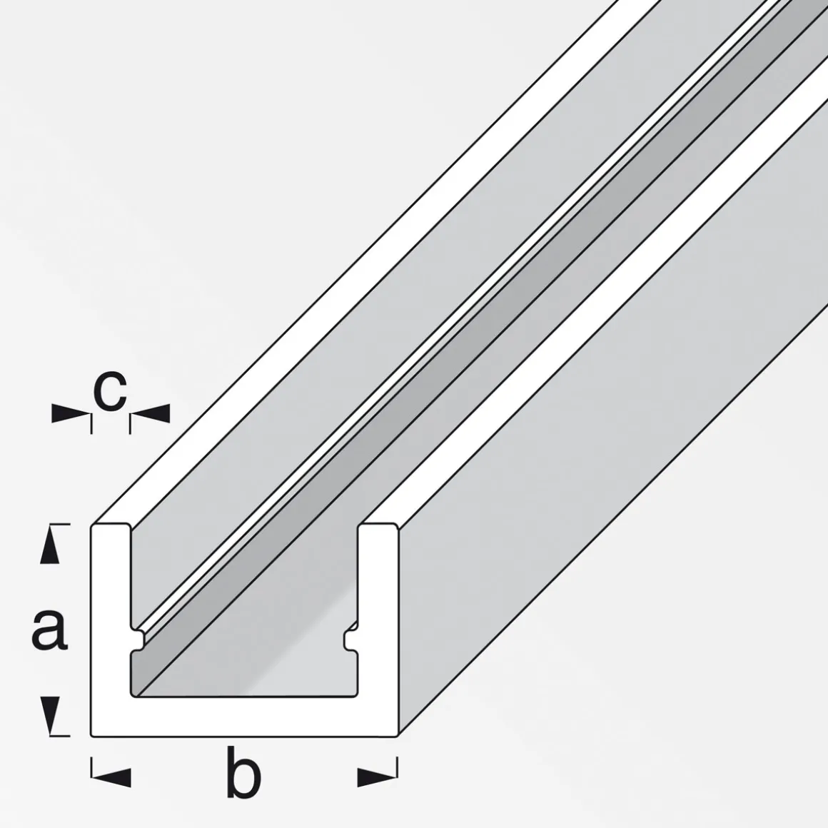 MyTool U-Profil 10 x 16,5 x 1,5 cm 1m silber