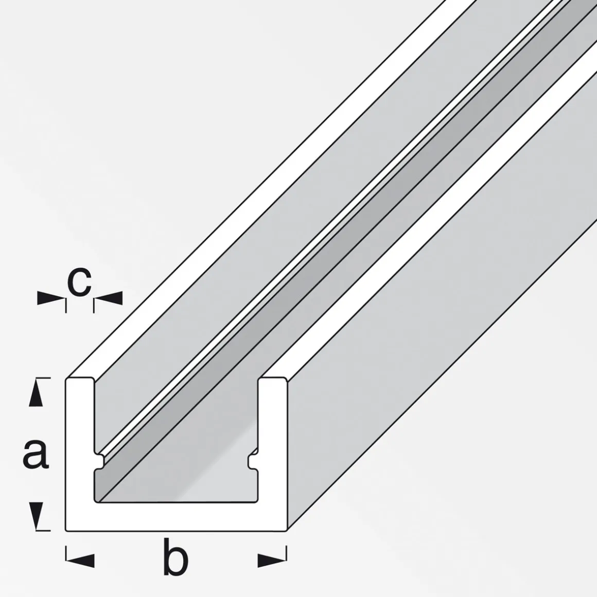 MyTool U-Profil 10 x 13,5 x 1,5 mm 1m silber