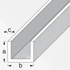 MyTool U-Profil 10 x 18 x 10 mm 1m weiß