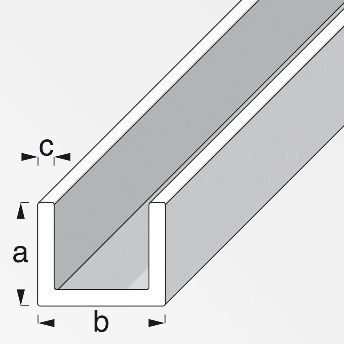 MyTool U-Profil 20 x 20 x 20 x 1,5 mm 1m kaltgewalzt