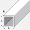 MyTool Vierkant-Rohr 20 x 20 x 1 mm 1m silber