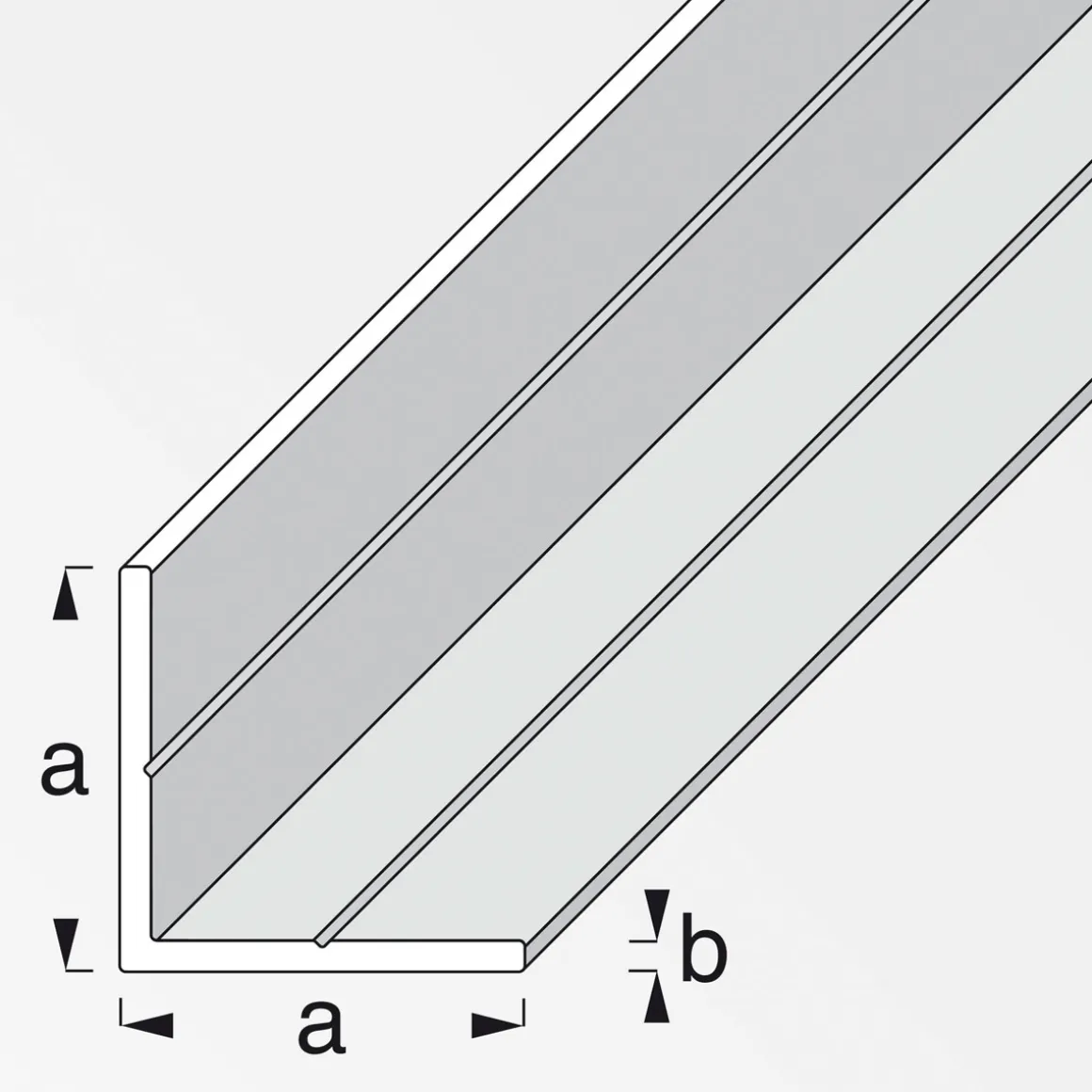 MyTool Winkel 15,5 mm 1m gleichschenklig weiß