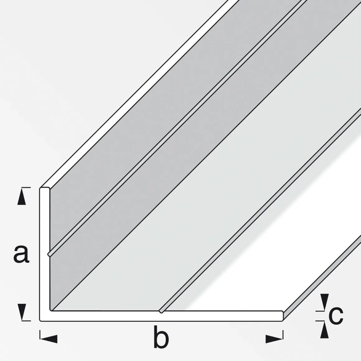 MyTool Winkel 23,5 x 43,5 mm 1m ungleichschenklig weiß