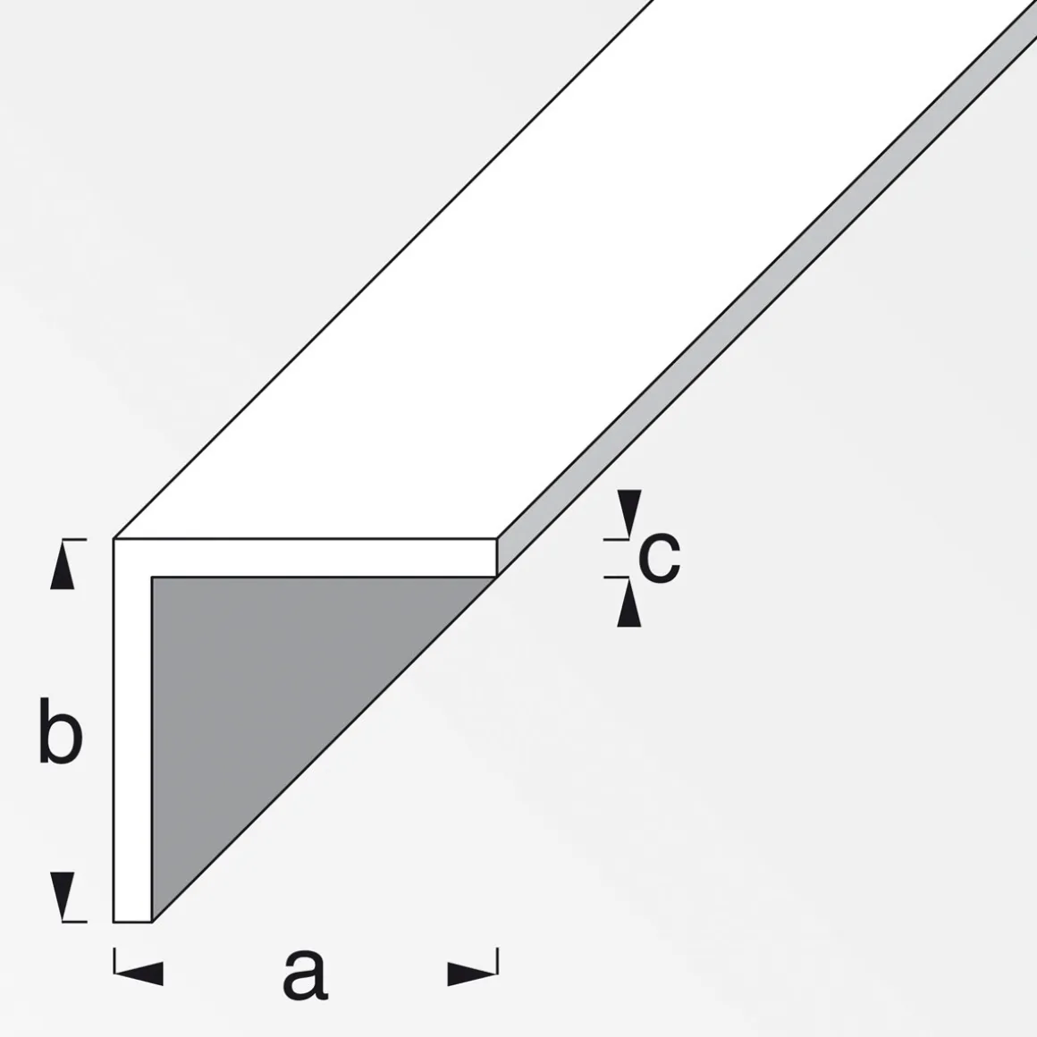 MyTool Winkel 10 x 10 x 1 mm 2m weiß
