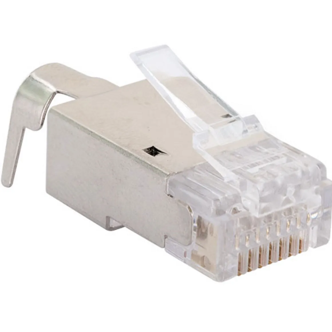 Netzwerkstecker 8-8- 2 Stueck CAT 6a/CAT7 silber/grau