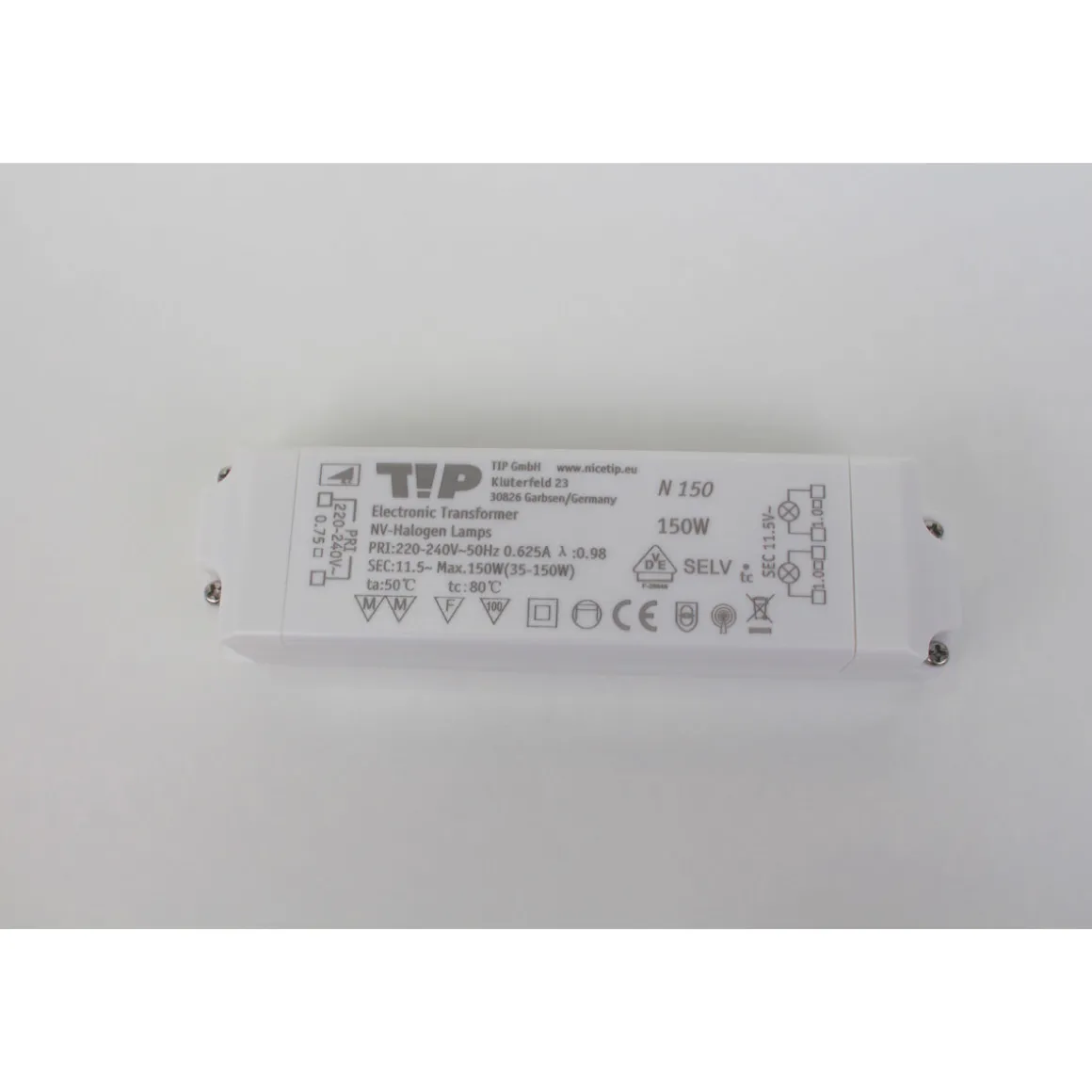 NP Elek.Trafo max.30-150W 230/12V weiss