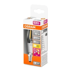 Osram LED-Leuchtmittel E14 warmweiÃŸ 40W dimmbar