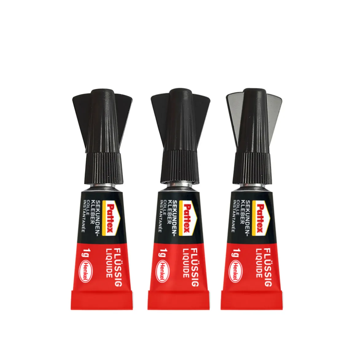 Pattex Sekundenkleber Flüssig Mini Trio 3 x 1 g