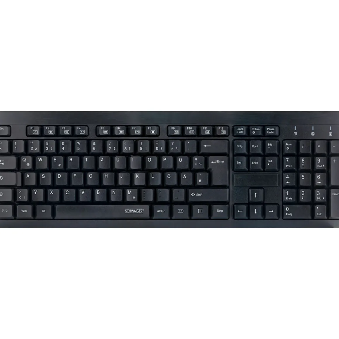 PC Tastatur kabellos schwarz