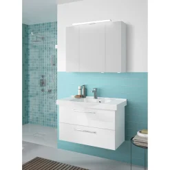 Pelipal LED-Spiegelschrank Trentino inkl Leuchtmittel weiß 90 x 70 x 20 cm
