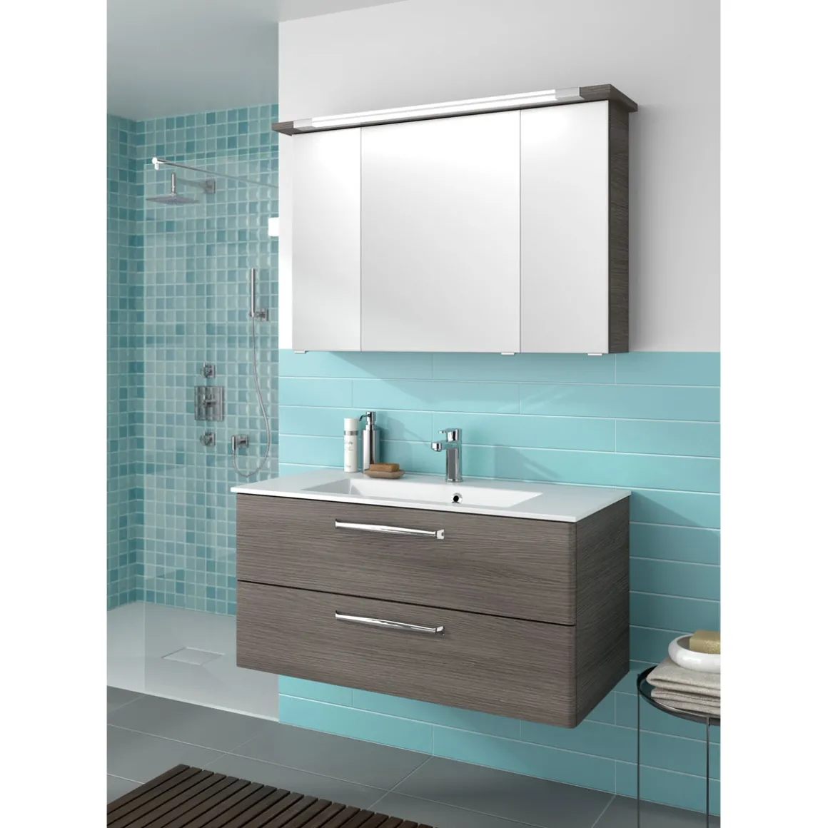 Pelipal Spiegelschrank Trentino grau 105 x 72 x 20 cm
