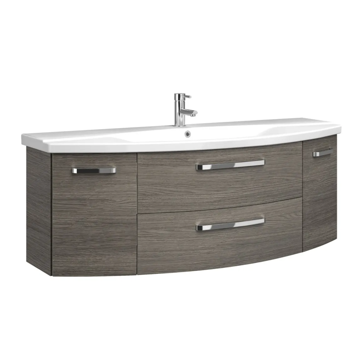 Pelipal Waschtischunterschrank Asti grau Fokus 4010 140 x 49,2 x 48 cm