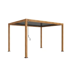 Pergola 111 Deluxe Dark Oak Holzoptik 300 x 250 x 600 cm