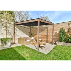 Pergola 111 Deluxe Dark Oak Holzoptik 300 x 250 x 600 cm