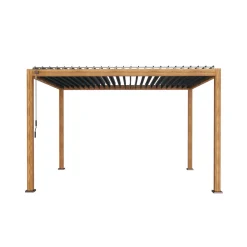 Pergola 111 Deluxe Dark Oak Holzoptik 300 x 250 x 600 cm