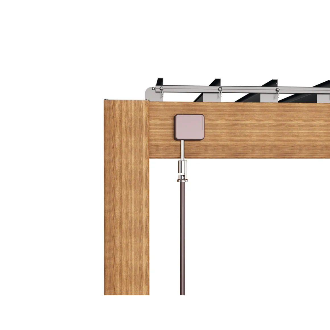 Pergola 111 Deluxe Dark Oak Holzoptik 300 x 250 x 600 cm