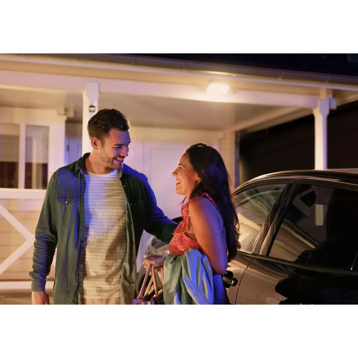 Philips Hue LED-Außenwandleuchte Welcome schwarz