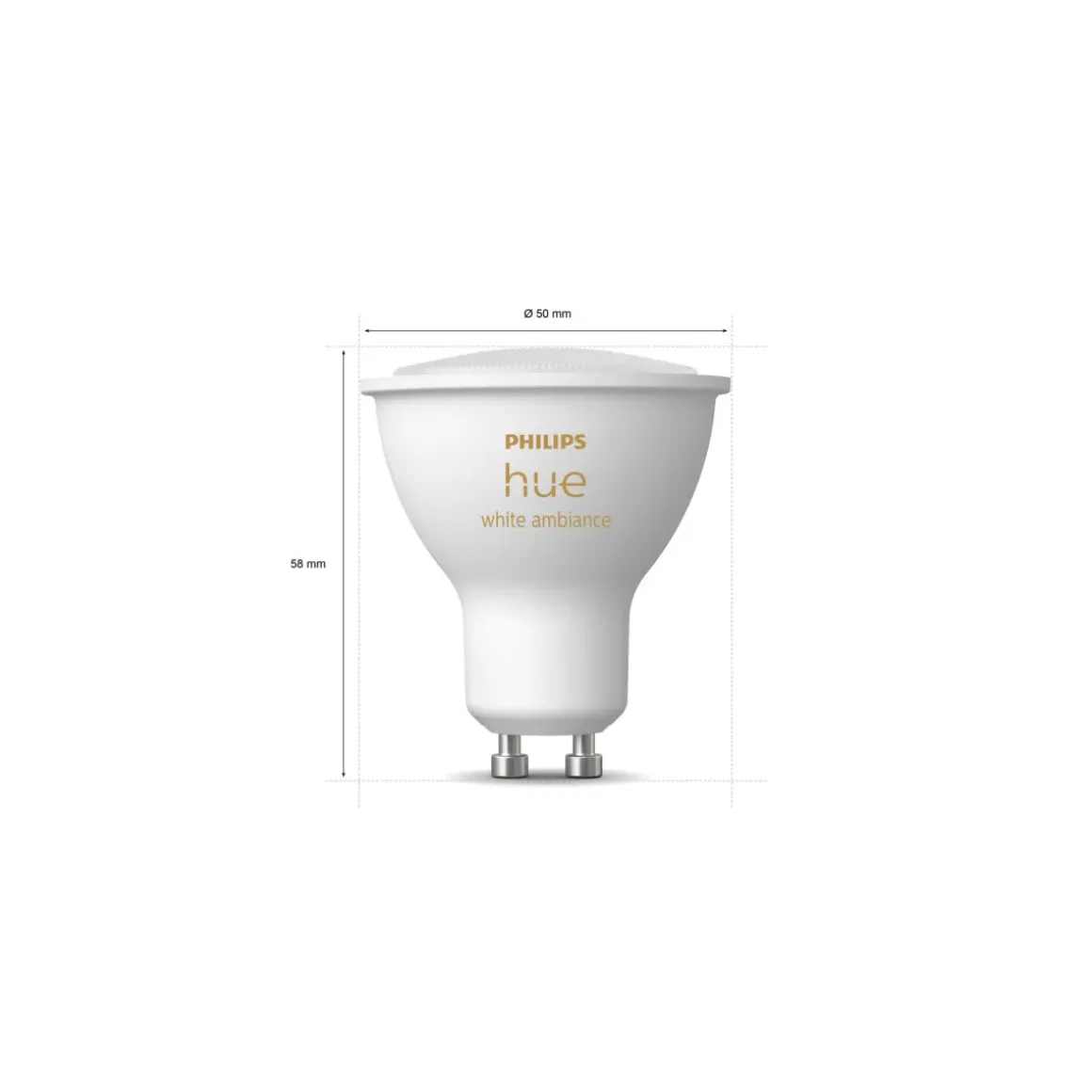 Philips Hue LED-Reflektor White Ambiance 2er-Set GU10 5W