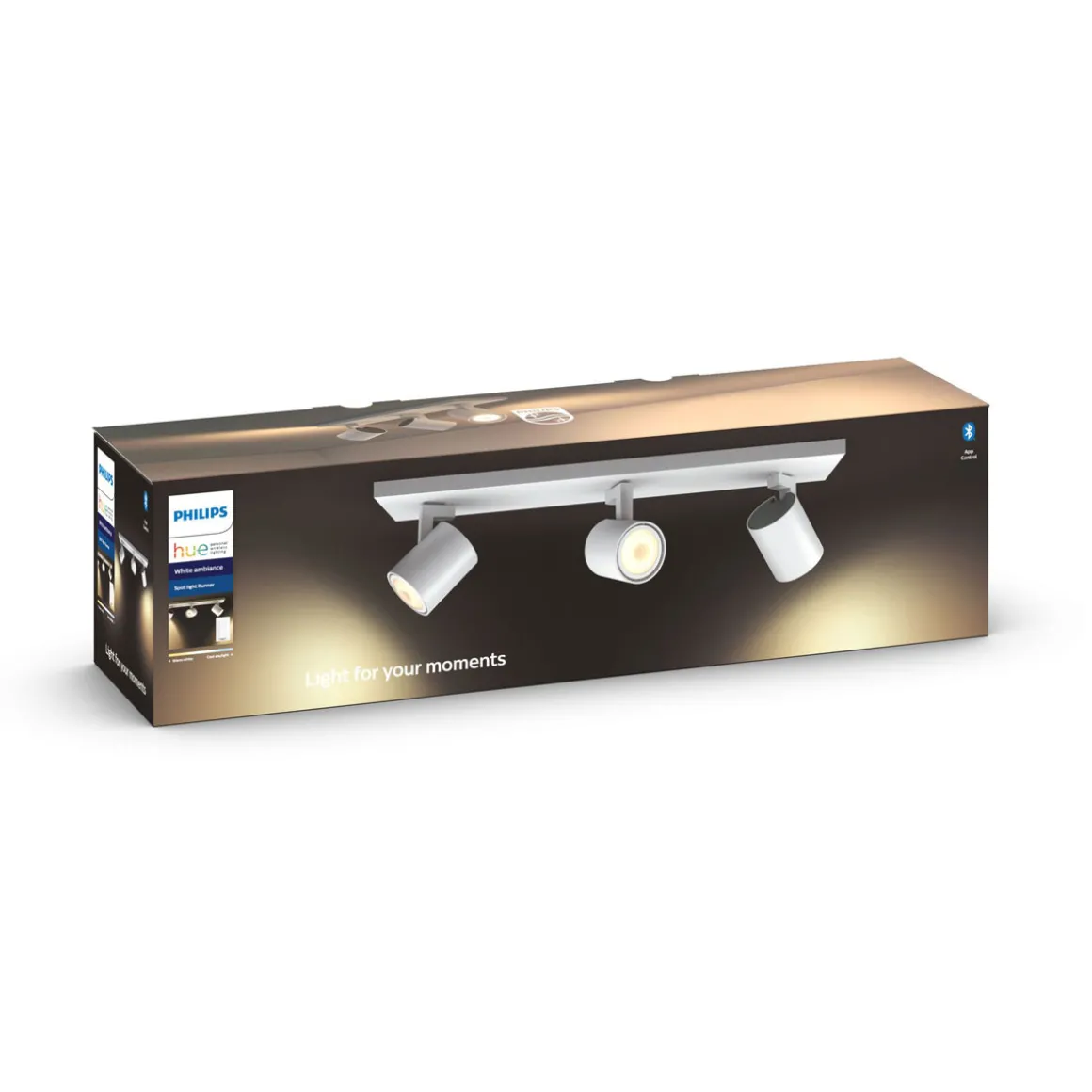 Philips Hue LED-Spotserie White Runner 3 Spots weiß