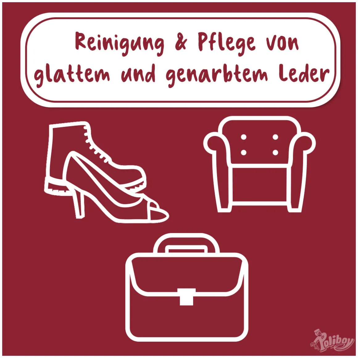 Poliboy Leder-Feuchttücher 20 Stück
