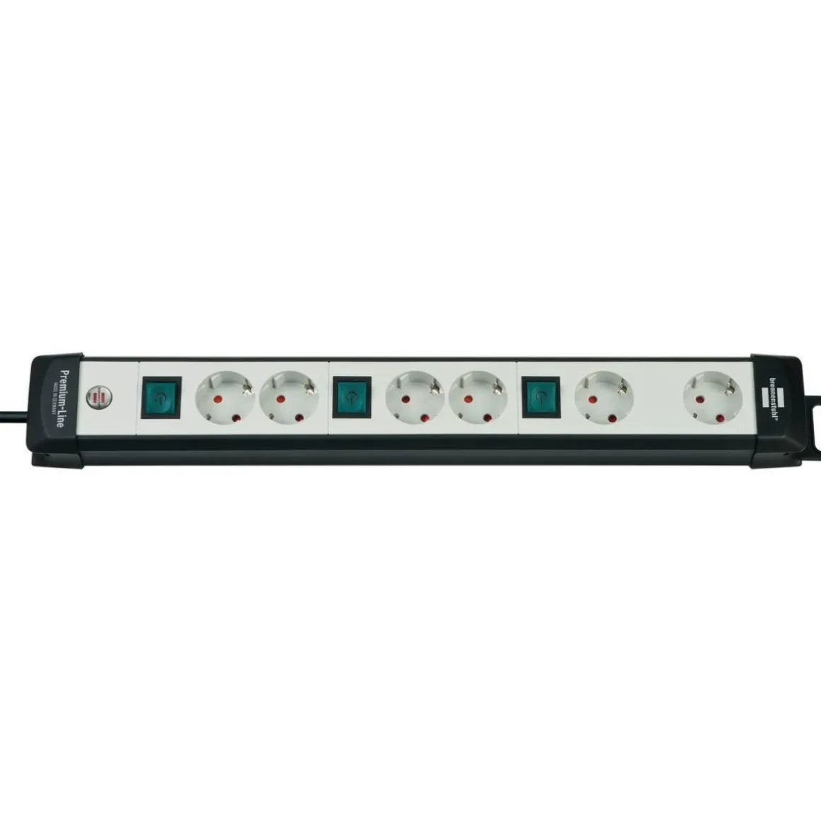 Premium-Line 6fach sw/ligrau DE3m H05VV-F3G1,5 je 2fach schaltbar