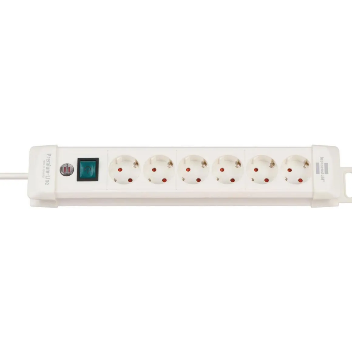 Premium-Line 6fach weiss DE3m H05VV-F3G1,5 mit Schalter