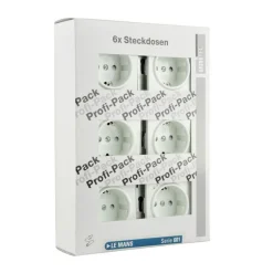 PROFI-PACK-SET Steckdosen Le Mans alpinweiß 6 Stück Serie 601