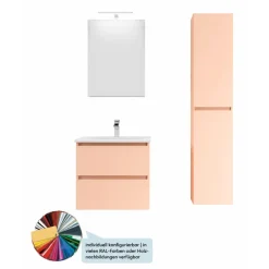 Progetto Idea Stella Hochschrank Miral BxHxT 34x132x25cm, 2 Türen, individuelle RAL-Farbe konfigurierbar