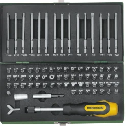 Proxxon Industrial Sicherheits- und Spezialbit-Satz 1/4 Zoll 75-teilig