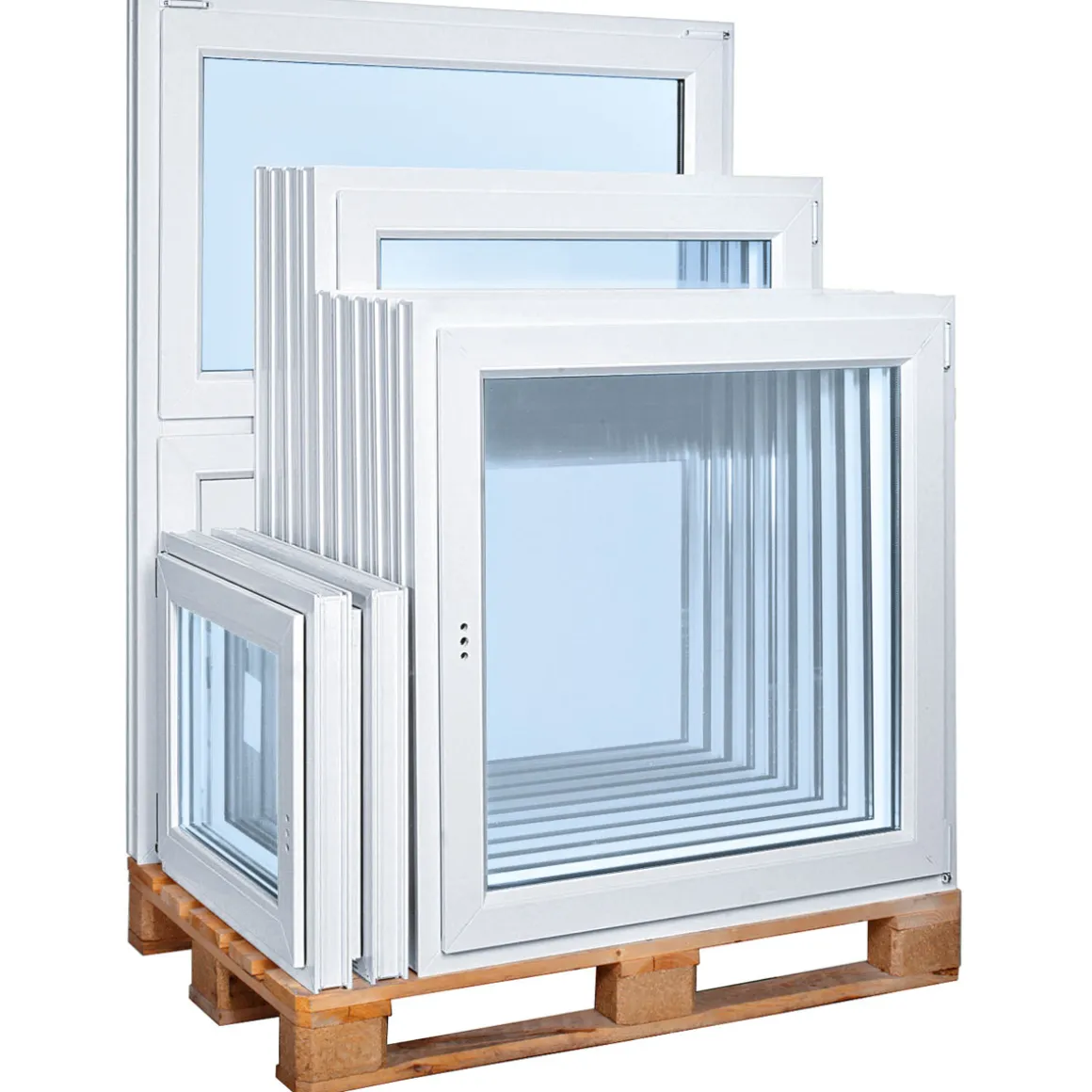 PVC Fenster 71 3-fach Glas 1200/1200RS1flg. DK weiss/weiss