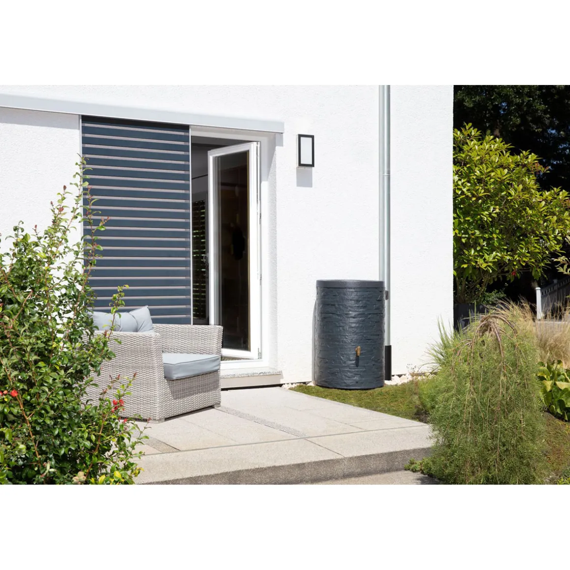 4rain Regenspeicher Arondo 400 L grau