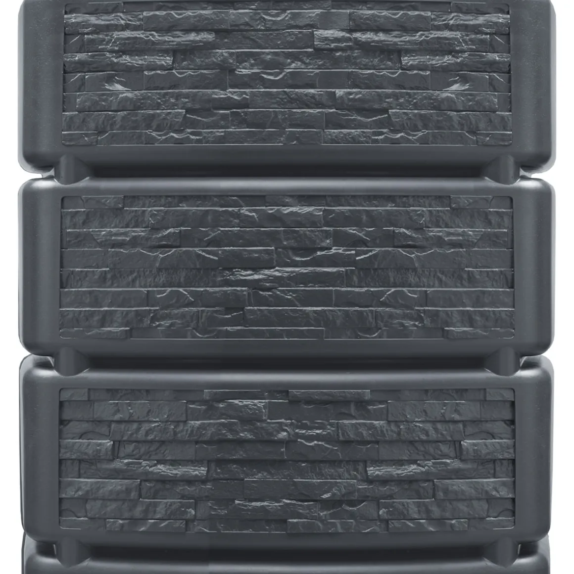 4rain SLIM STONE DECOR Wandtank 350 Liter graphite grey