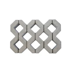 Rasengitter 60x40x8 cm grau mit Fase